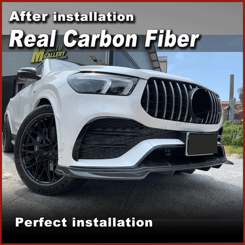 Für Benz W167 C167 GLE450 GLE53 GLE63 Coupe 20-23 Carbon Frontlippe Frontspoiler - Picture 4 of 10