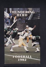 1982 Marshall Thundering Herd Carl Lee Football Pocket Schedule WGNT Nationwide