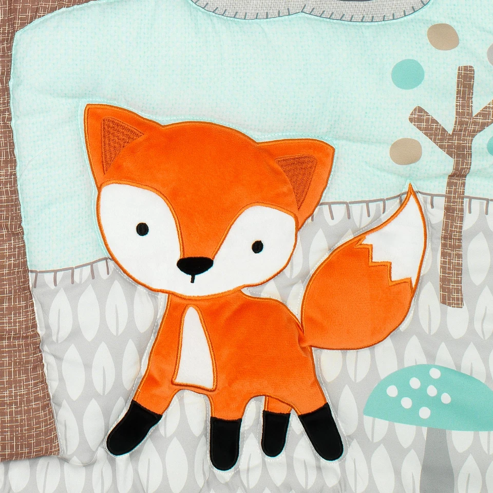 Juego de cama de cuna de 5 piezas Bedtime Originals Woodland Friends Animals como nuevo/gris Foto 4 de 4