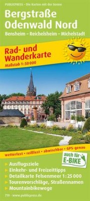 Bergstraße Odenwald Nord, Bensheim - Reichelsheim - Michelstadt 1 : 50 000...