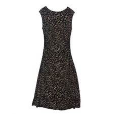 Gibson Latimer Maxi Dress Womens Large Black Tan Orange Animal Print Excellent