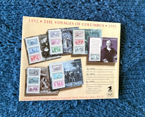1942 to 1992 The Voyages of Christopher Columbus 500th Anniversary Stamp Set MNH - Picture 3 of 3
