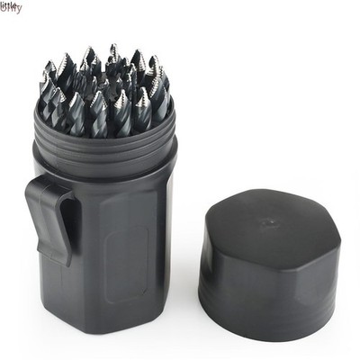 Stark USA 29 Pieces Turbo Step Stepped Point Tip Drill Bit Spiral Shank Set M35