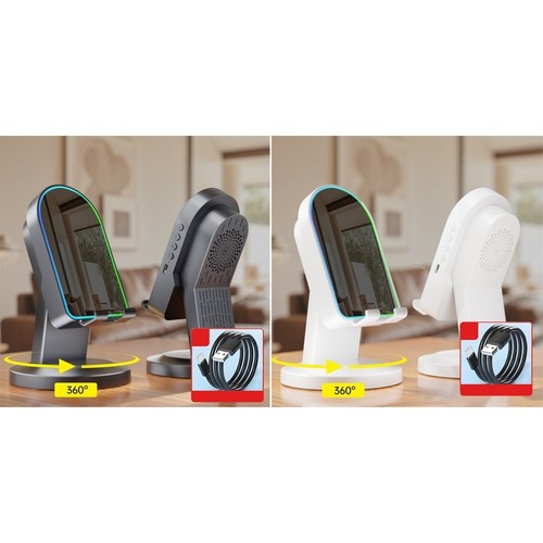 Ambient Light Wireless Bluetooth Speaker Stand  Desktop - Photo 6 sur 14