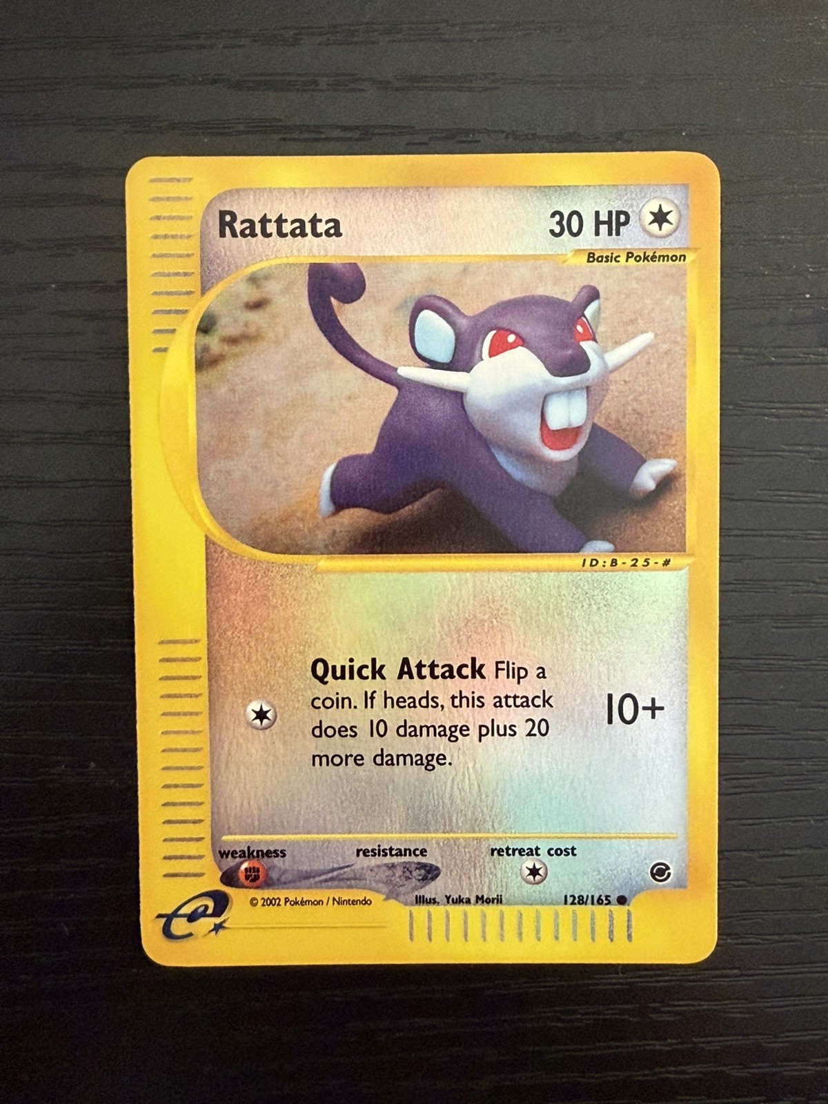 2002 Pokémon TCG Expedition Rattata 128/165 Reverse Holo NM