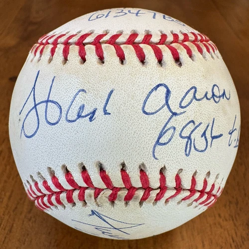 Willie Mays Hank Aaron Musial Total Bases Signed Autographed Baseball PSA LOA