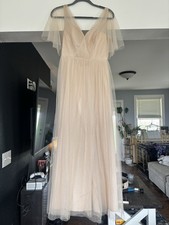 Revelry Beige Bridesmaids Dress Size 6 Petite