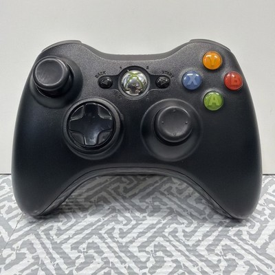 Microsoft Xbox 360 Wireless Gaming Controller - Black (Model 1403) Tested Works!