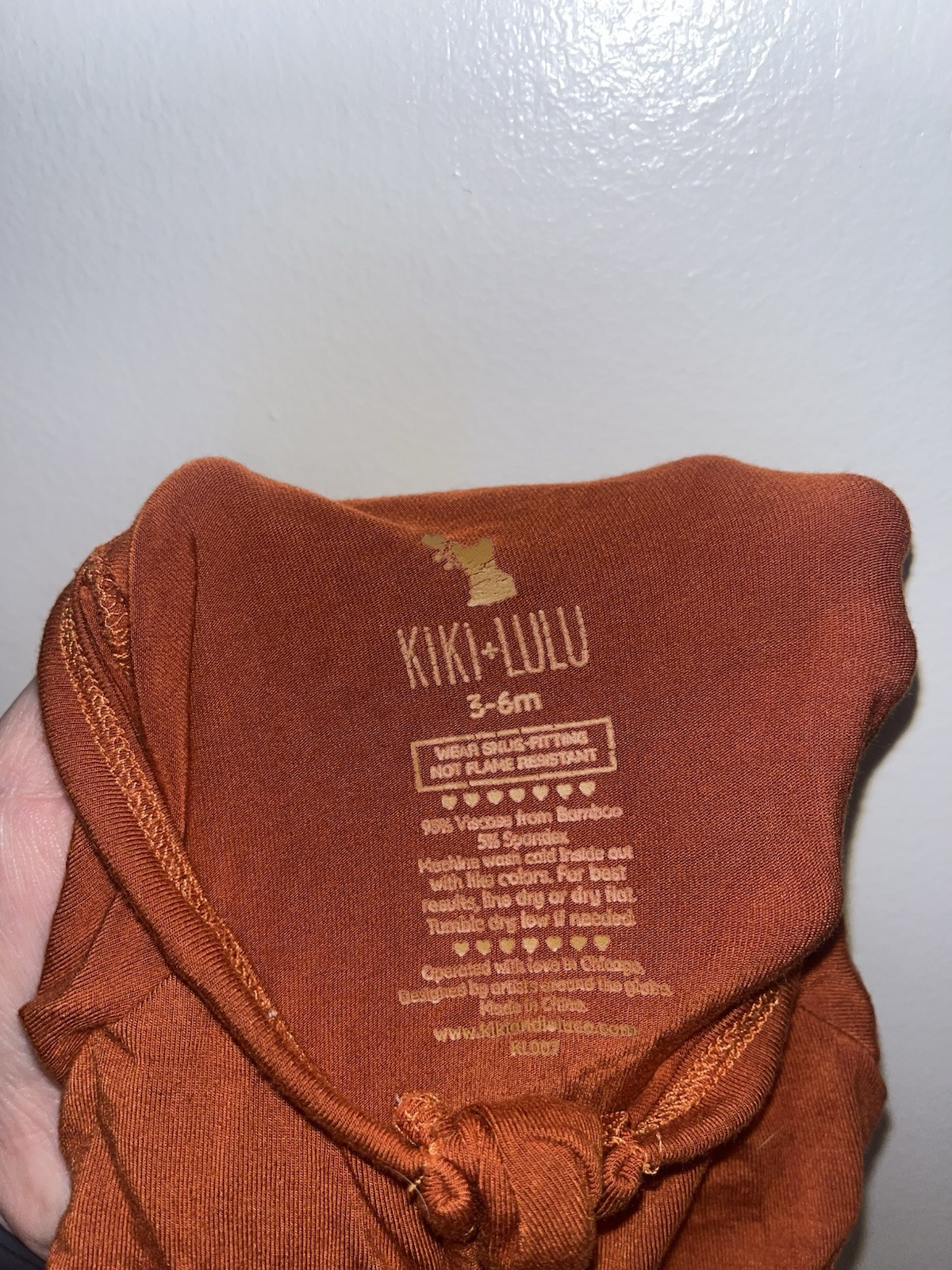 Kiki + Lulu Bamboo Infant Size 3- 6 Months Orange Convertible Footie Pajamas