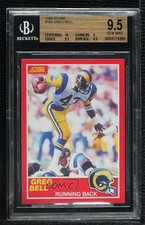 1989 Score Greg Bell #190 BGS 9.5 GEM MINT 0h2x