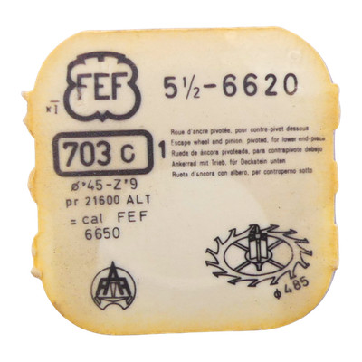 FEF 6620 - 703 Schwenk-Ankerrad für Gegendrehung unten (einzeln) - Esca