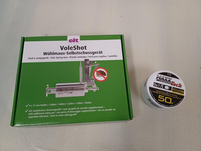 SET cit-Wühlmaus-Selbstschussgerät VoleShot, für Kaliber 9 x 17 mm Schussgerät