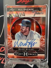 2025 LEAF SPORT AUTO 1/6 WADE BOGGS All-Decade 80's FIRST OFF PRINT BOOKEND MINT