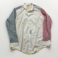 NWT Vintage Brooks Brothers Tuxedo Color Block FUN SHIRT 16.5 x 35 Made In USA