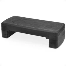 BalanceFrom Fitness Adjustable Workout Aerobic Step Platform Trainer w/Raisers