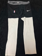 Nike Pro Men's XL-TALL Black/White NBA Compression Pants 3/4 Inseam Basketball