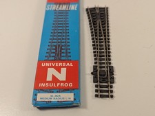 Peco SL-392X N Gauge Medium Radius Left Hand Insulfrog Turnout
