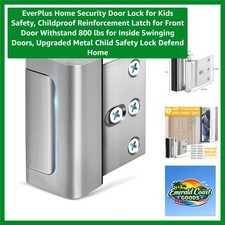 Enhanced Security Door Lock for Kids: Metal Latch with 800 lbs Strength and Ease