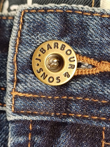 Jeans uomo Barbour W39 L32 blu regular fit gamba dritta 100% cotone denim zip - Foto 4 di 21