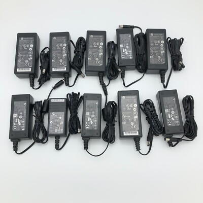 PACK OF 10 Polycom OEM AC Adapter for SoundPoint IP335 IP430 IP450 IP550 & Cords