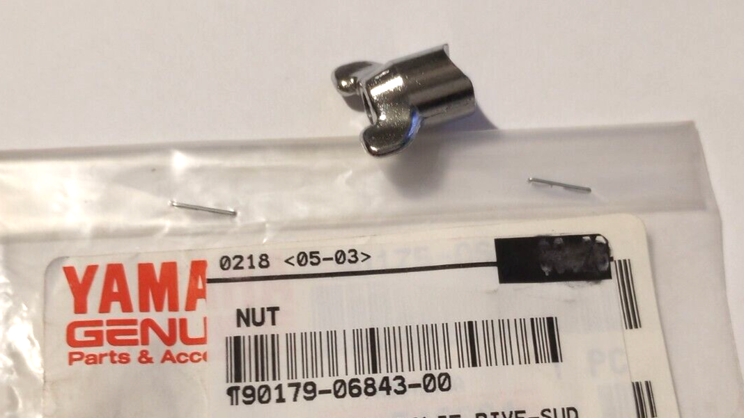 Yamaha XC180, YZ250, YFM200 Wing Nut Nut NOS 90179-06843-00 (L