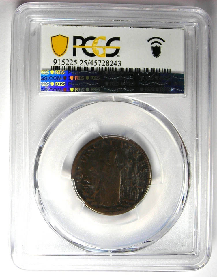 1670 New Jersey St Patrick Farthing Colonial Coin 1/4P - PCGS VF25 - $1650 Value - Image 3 of 4