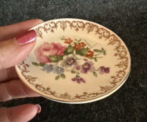 Vintage CORONA STAFFORDSHIRE Bouquet inglese ossa fini cinesi piatto burro pat - Foto 11 di 16