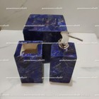 Lapis Lazuli Bathroom Accessories Sets of 3 Pcs, Soap Dispenser Accessories Deco