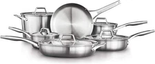 Calphalon Stainless Steel 11-Piece Cookware Pots & Pans Set w/ Stay Cool Handles
