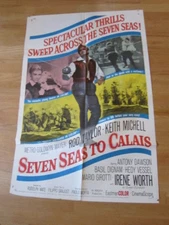 SEVEN SEAS TO CALAIS original 1962 poster pirates Rod Taylor 