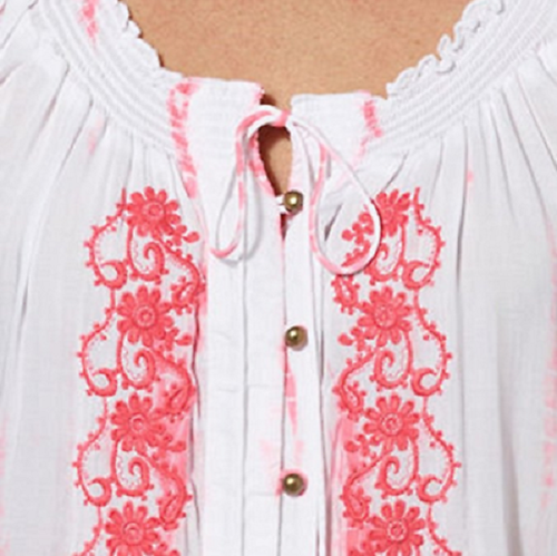 Camisa Top Campesina Bohemia Fever Mangas Cortas - VARIEDAD - Imagen 10 de 11