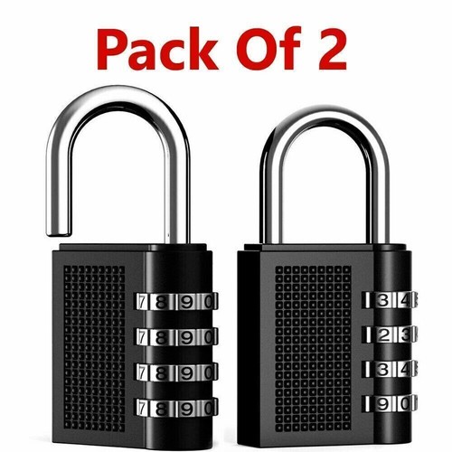 2x Weatherproof Security Combination Padlock Outdoor Heavy Duty 4-Digit Locks UK - Picture 3 of 11