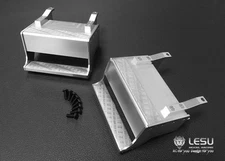 US Stock LESU RC Truck Parts 2PCS Metal Tool Box for 1/14 Tamiya Truck Model