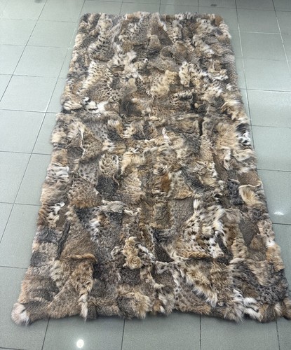 Luxury 100% Real Lynx/Bobcat Fur Blanket Premium Throw – Free Intl Ship - Picture 9 of 11