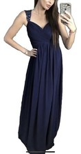 Bill Levkoff Dress Size 10 Woman Formal Bridesmaid Prom Perfect Full Lenght Blue