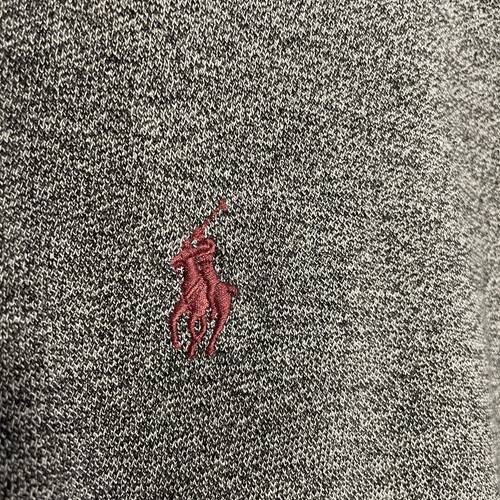 Camisa Polo Ralph Lauren Para Hombre Mediana Gris Carbón Jaspeado 100% Algodón - Imagen 2 de 12