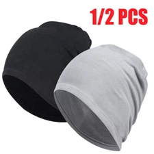 1/2 Pack Winter Beanie Hat Windproof Thin Fleece Beanie Men Women's Warm Hat Cap
