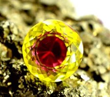 10 CT Natural Bi- Color Pitambari Sapphire Round Cut Loose Certified Gemstone