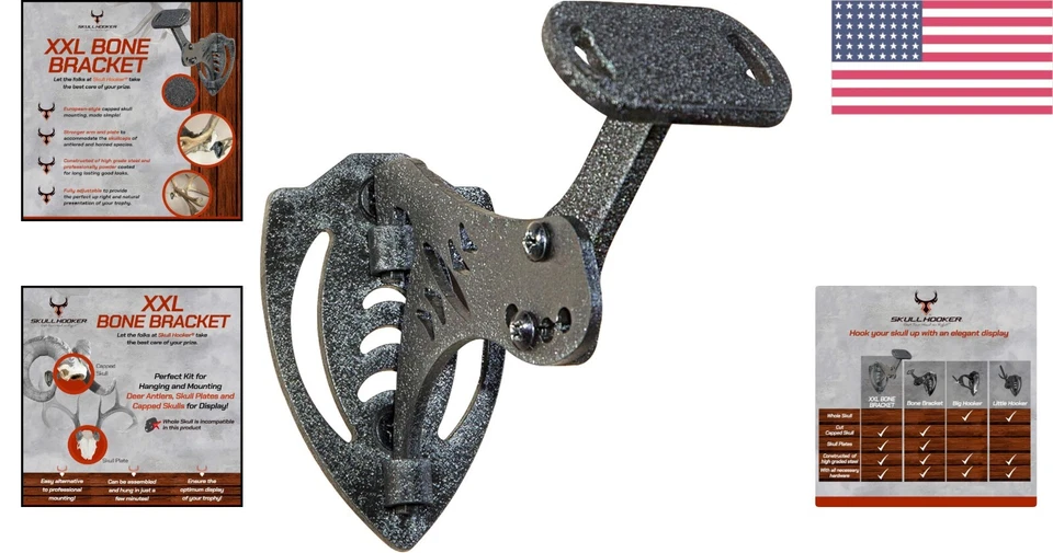 Soporte de hueso XXL soporte de pared para exhibición de trofeos - perfecto para alces y astas Foto 2 de 4