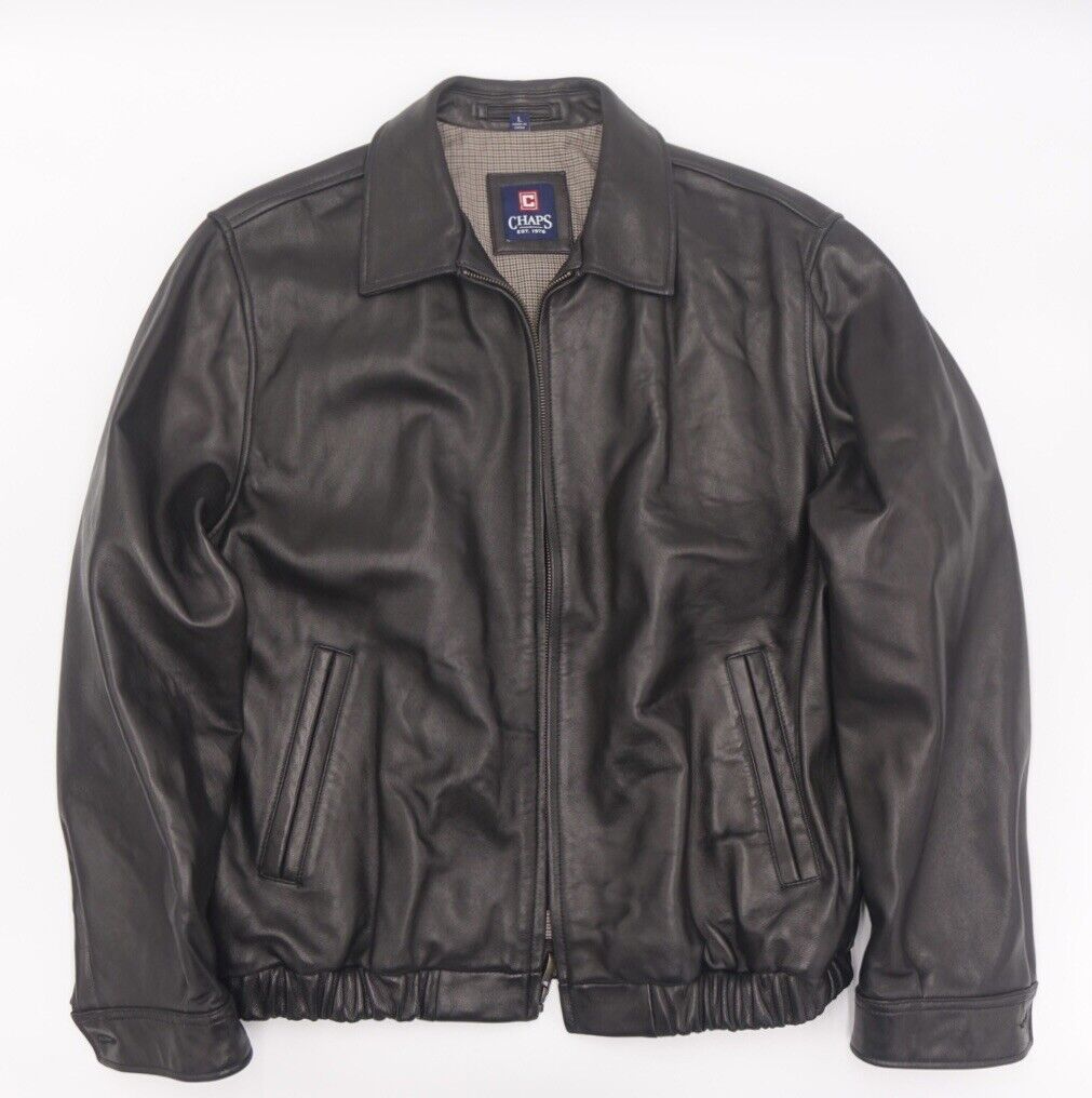 Vintage Chaps Ralph Lauren Leather Varsity Jacket Men's Vintage Chaps Ralph Lauren Leather Varsity Jacket Men's