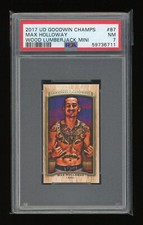 2017 UD Goodwin Champions MAX HOLLOWAY Mini Wood Lumberjack Back /8  PSA 7 NM