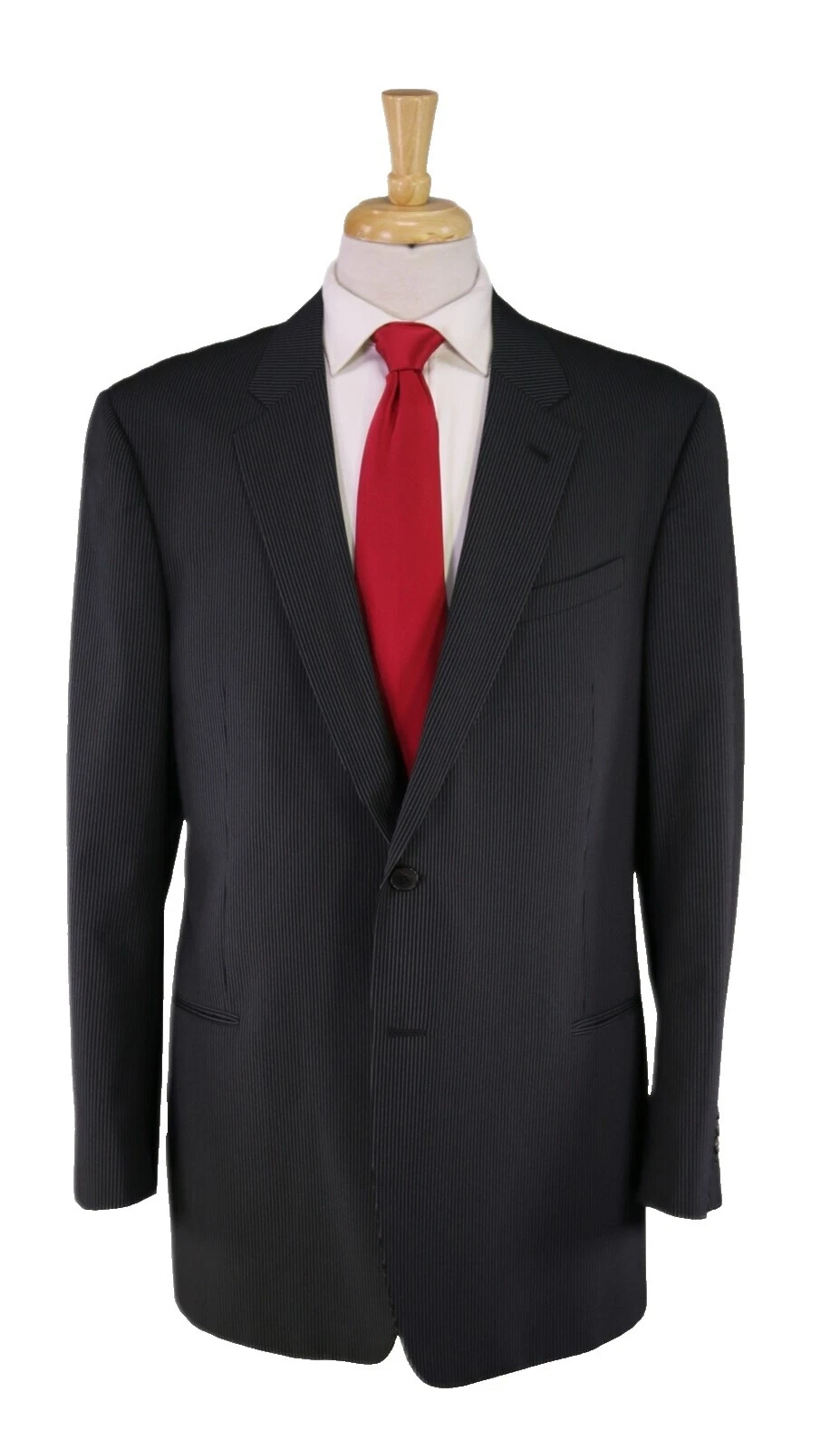 Rayas Negro Armani Collezioni trajes y Blazers para hombres