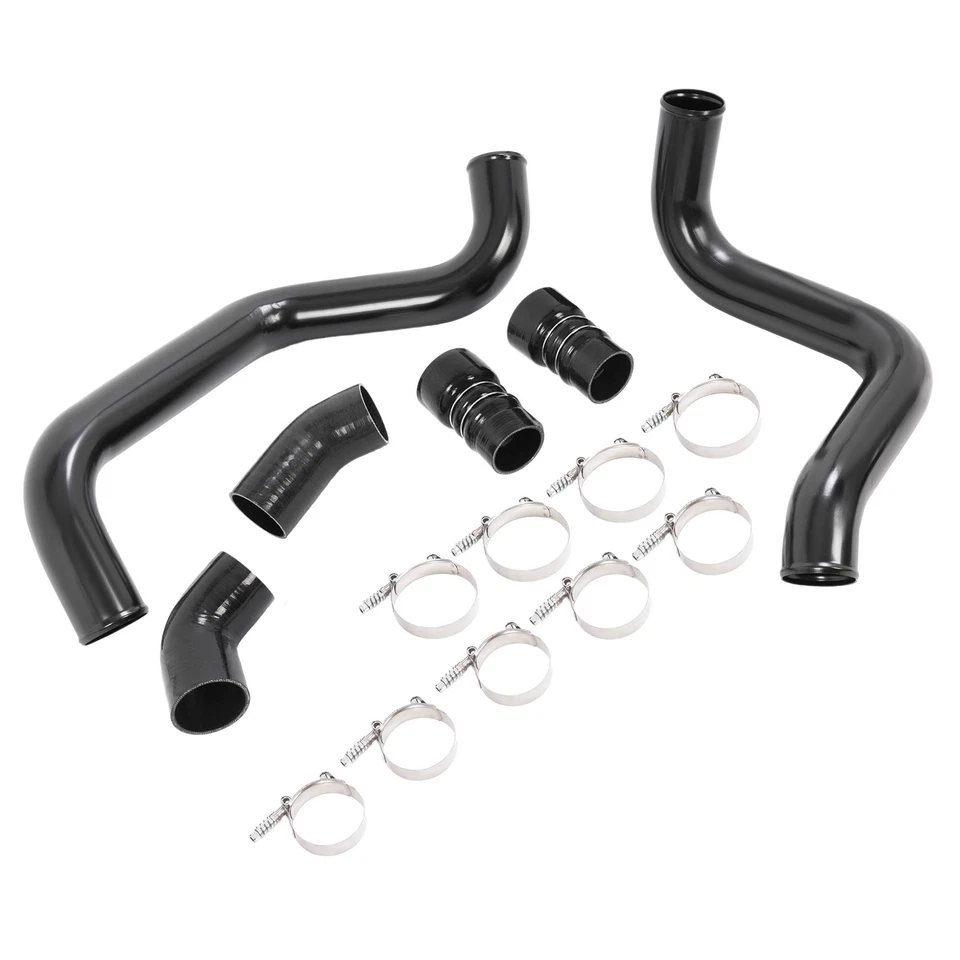 For 2002-2004 GMC 6.6L LB7 Duramax Diesel 3" Black Intercooler Pipe & Boot Kit - Image 2 of 4