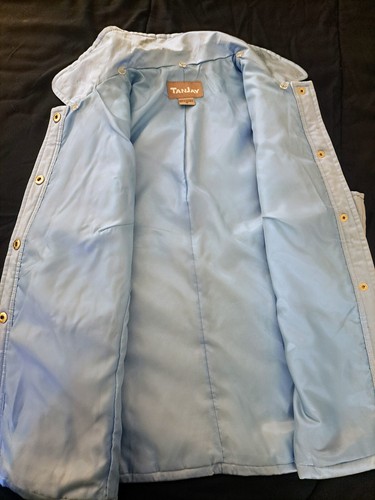 TanJay Size 10 Women's Vest Baby Blue Sleevless Pockets Snap Closure - Picture 6 of 9