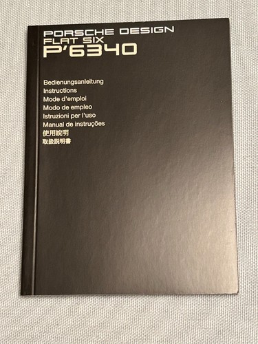 New! Porsche Design Flat Six Operating Instruction Manual 6000 Series - Picture 19 of 30