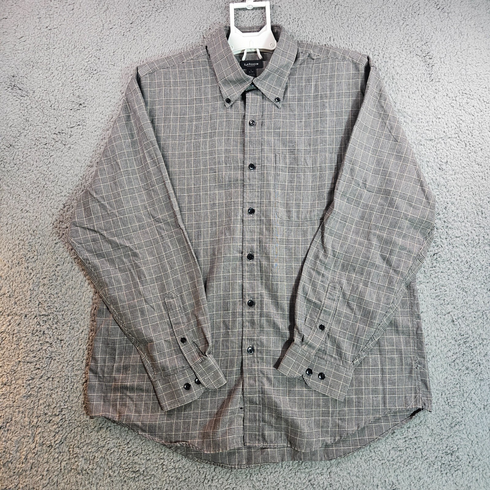 Lot of 2 -16 16.5 Van Heusen Dress Shirt Button Up Long Sleeve - Striped & Plaid thumbnail 11