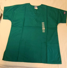 Cherokee workwear scrubs women 3 Pocket V-Neck Top hunter green XS 4700