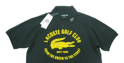 Lacoste Sport Men's Green Golf Club Graphic Print Classic Fit Polo