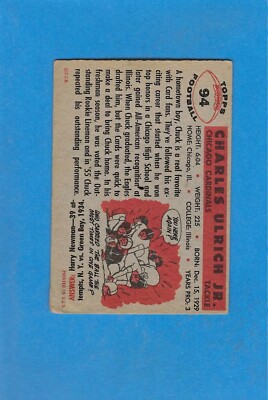 1956 Topps #94 Chuck Ulrich Cardinals G to VG | eBay