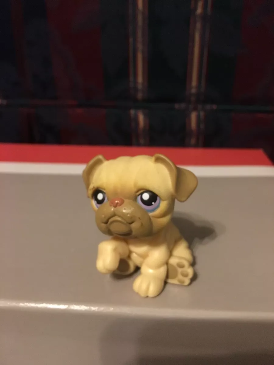 Authentic Littlest Pet Shop Hasbro LPS BULLDOG DOG 135 Puppy